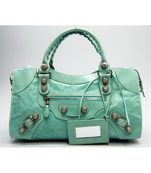 Balenciaga City Bag in Green Leather