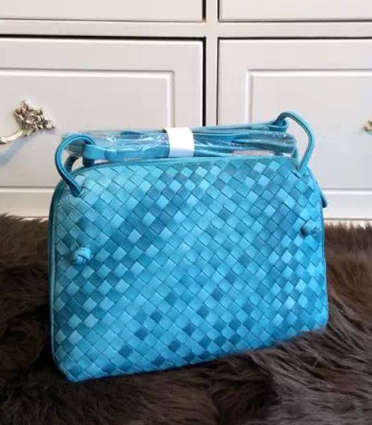 Bottega Veneta Color Azure Lambskin Small Crossbody Bag