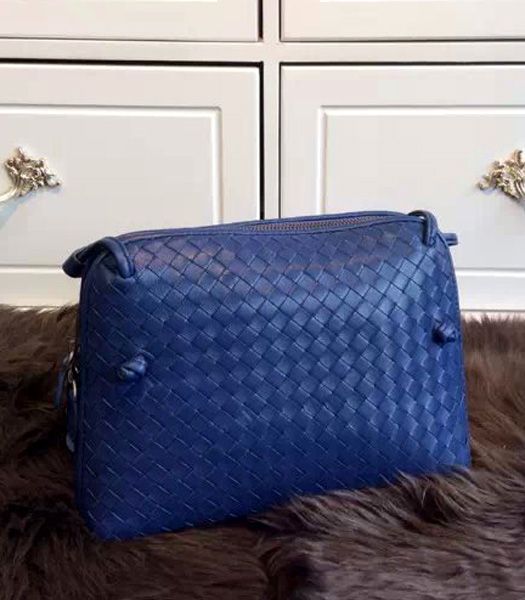 Bottega Veneta Color Blue Lambskin Small Crossbody Bag