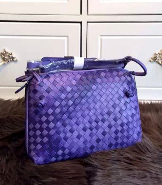 Bottega Veneta Color Purple Lambskin Small Crossbody Bag