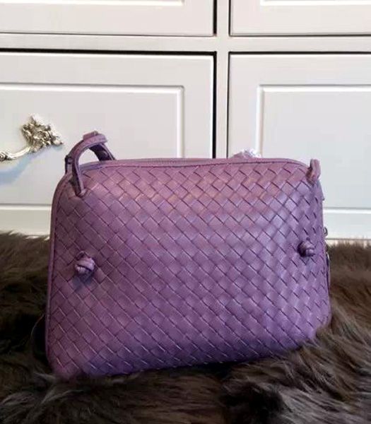 Bottega Veneta Pink Purple Lambskin Small Crossbody Bag