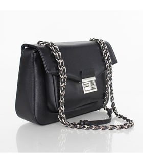 Fendi Iconic Be Baguette Small Bag With Black Original Leather