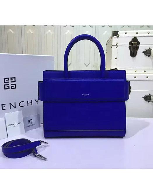 Givenchy Horizon 28cm Blue Leather Top Handle Bag