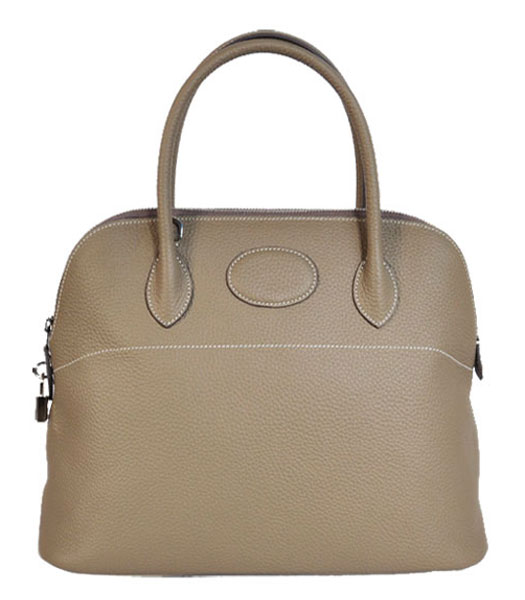 Hermes Bolide 37cm Togo Leather Tote Bag in Grey