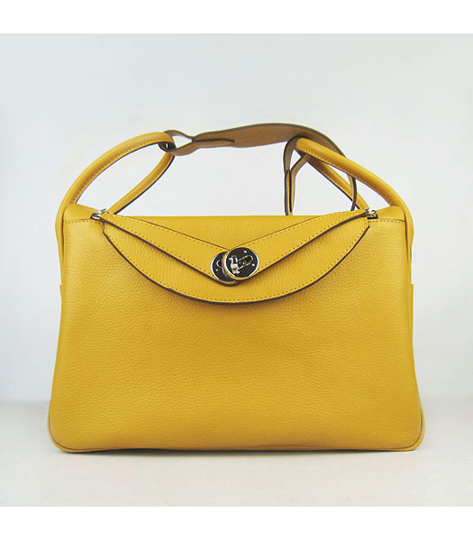 Hermes Celine 34cm Yellow Togo Leather Silver Metal