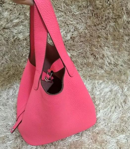 Hermes Mini Picotin Lock MM Bag Original Leather In Lipstick Pink