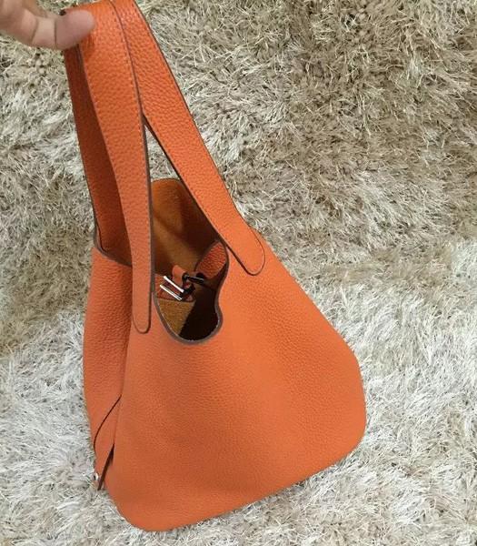 Hermes Mini Picotin Lock MM Bag Original Leather In Orange