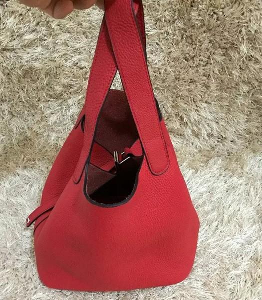 Hermes Mini Picotin Lock MM Bag Original Leather In Red