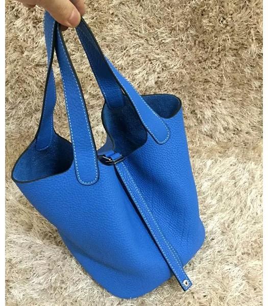 Hermes Picotin Lock MM Bag Original Leather In Brilliant Blue