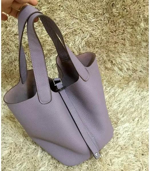 Hermes Picotin Lock MM Bag Original Leather In Lavender Purple