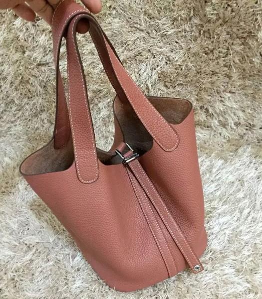 Hermes Picotin Lock MM Bag Original Leather In Velvet Pink