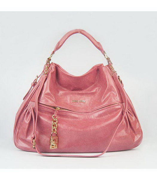 Miu Miu Nappa Charm Bag Pink Calfskin
