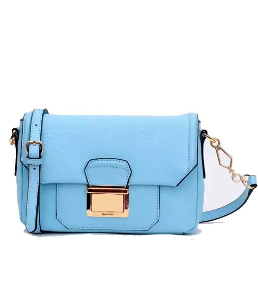Miu Miu New Style Pink Blue Original Leather Shoulder Bag