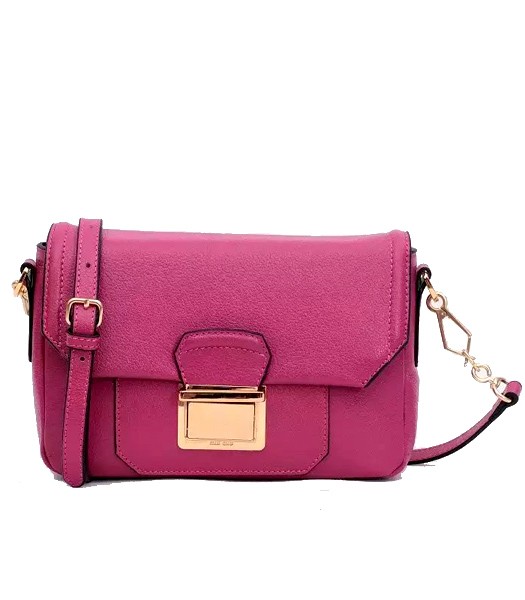 Miu Miu New Style Rose Red Original Leather Shoulder Bag