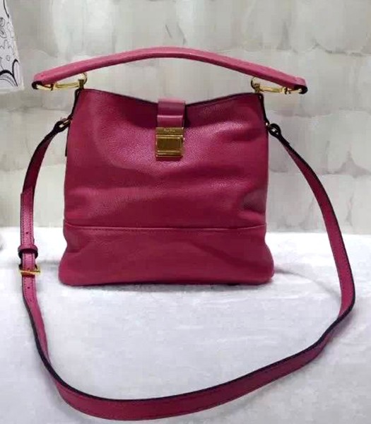 Miu Miu Rose Red Original Leather Tote Shoulder Bag