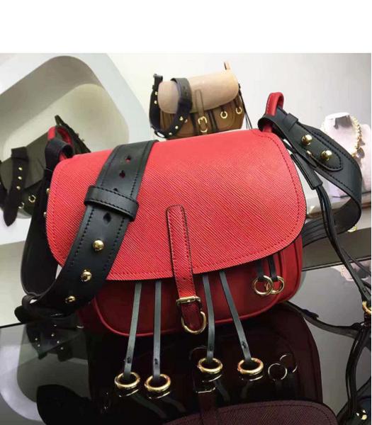 Prada Cross Veins Red Leather Shoulder Bag