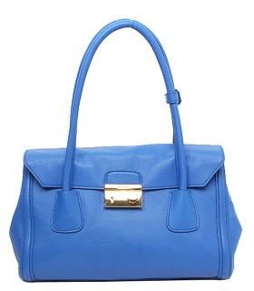 Prada Glaca Blue Original Leather Tote Bag