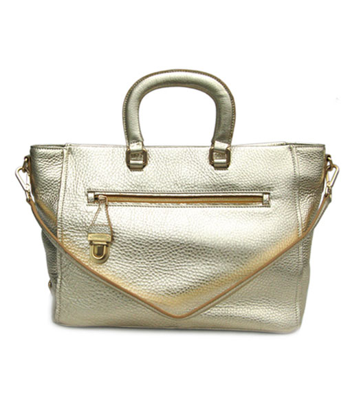 Prada Oil Leather Handbag Gold