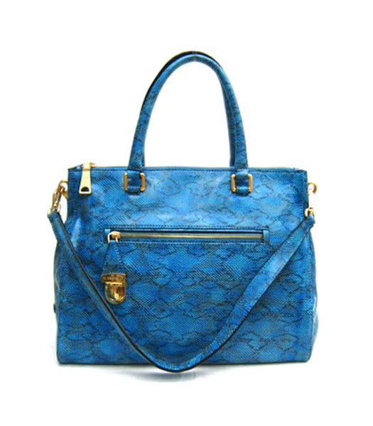 Prada Replica Snake Leather Tote Bag in Blue_BR4288