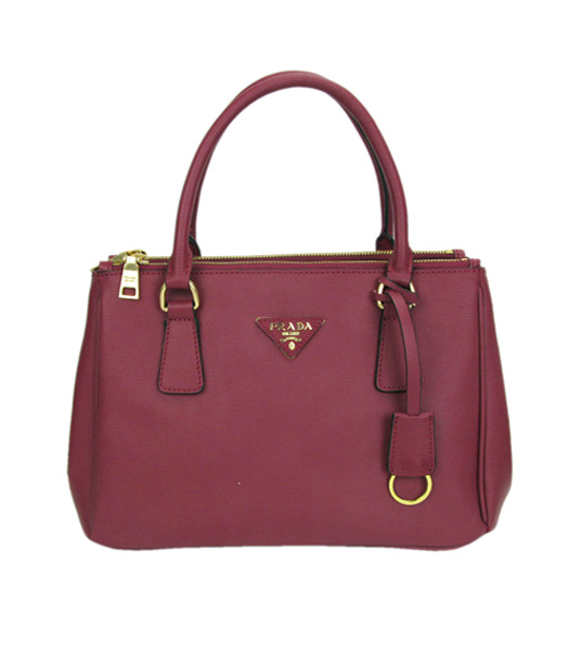 Prada Saffiano Red Calfskin Business Tote Handbag -1