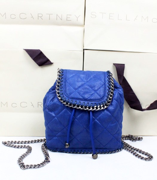 Stella McCartney Falabella Mini Quitled Backpack Bag Sapphire Blue