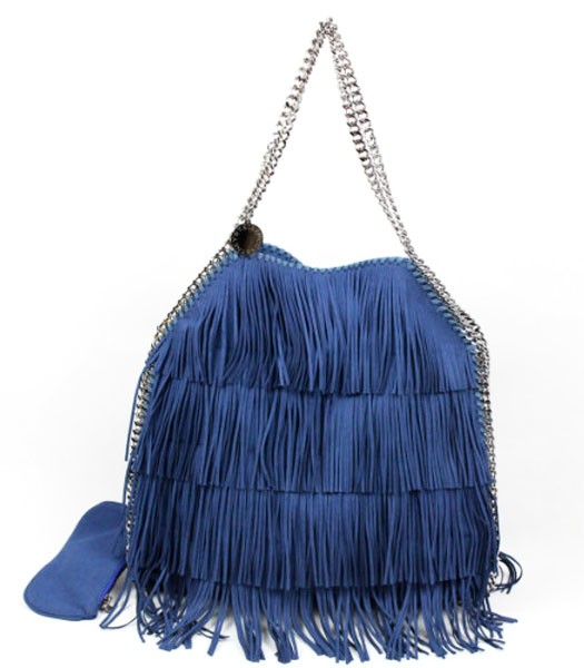 Stella McCartney Falabella PVC Fold Over Blue Tote Bag