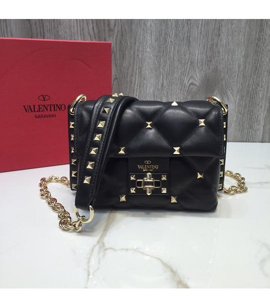 Valentino Black Original Lambskin Garavani Candystud Mini Bag