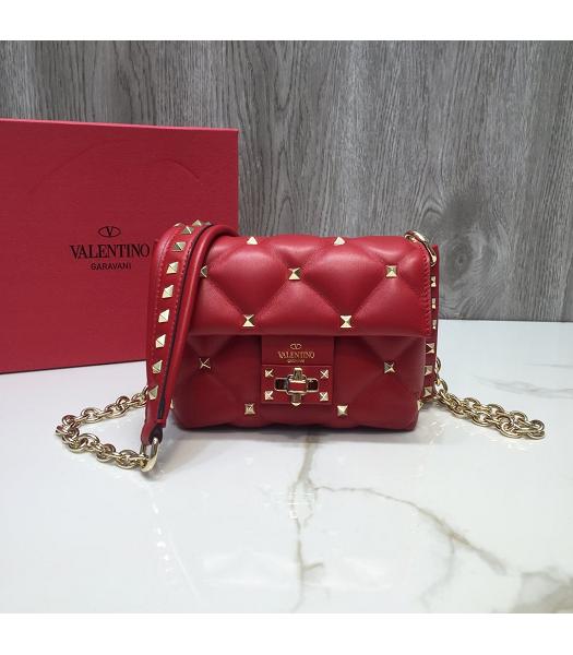 Valentino Red Original Lambskin Garavani Candystud Mini Bag