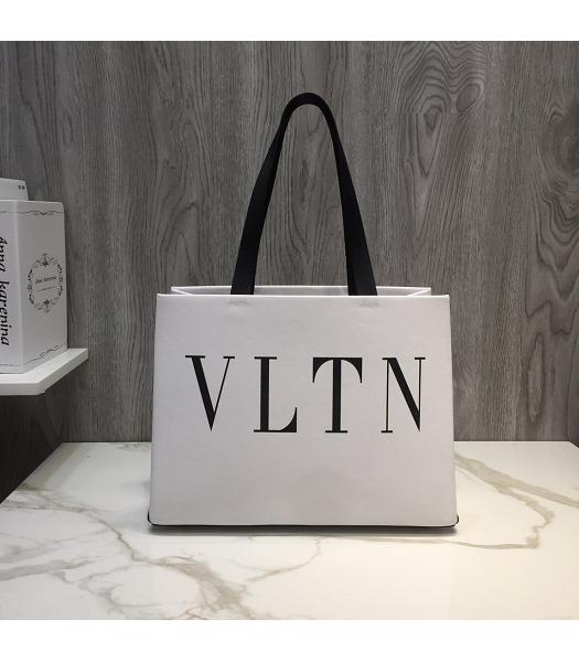 Valentino Valentino Garavani Original Calfskin Shopping Bag White