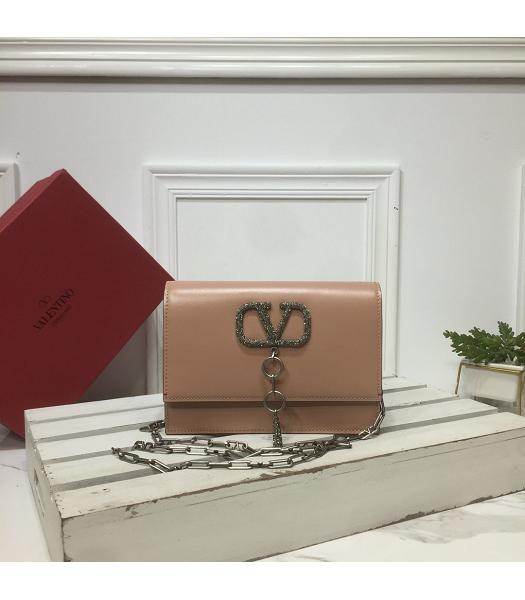 Valentino Valentino Vcase Diamonds Original Calfskin Bag Nude Pink