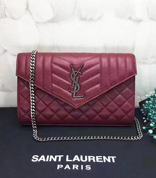 YSL Kate Monogram Red Leather Quilted Small Bag