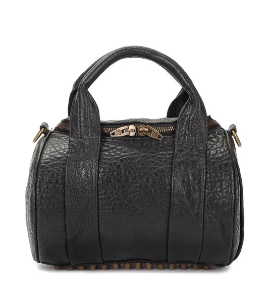 Alexander Wang A-212 Coco Small Duffle Bag Black Leather