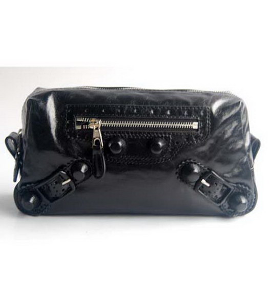 Balenciaga Black Genuine Leather Small Handbag