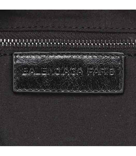 Balenciaga Black Imported Leather Mini Tote Shoulder Bag With Small Nail-9