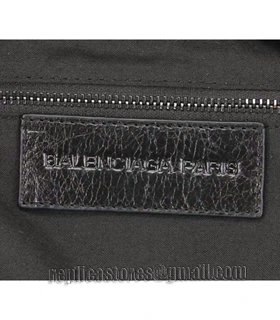 Balenciaga Black Imported Leather Small Tote Shoulder Bag With Small Nail-8