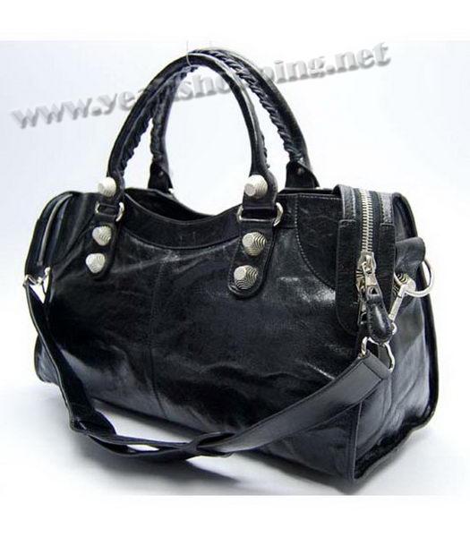 Balenciaga City Bag in Black Leather-2