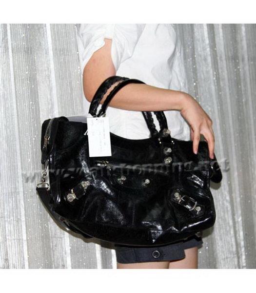 Balenciaga City Bag in Black Leather-7