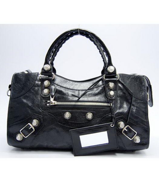 Balenciaga City Bag in Black Leather