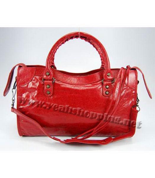 Balenciaga City Bag in Red-2