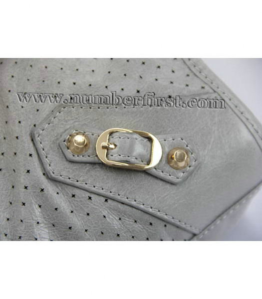 Balenciaga City Cross Bag Light Grey Leather Gold Nails-5