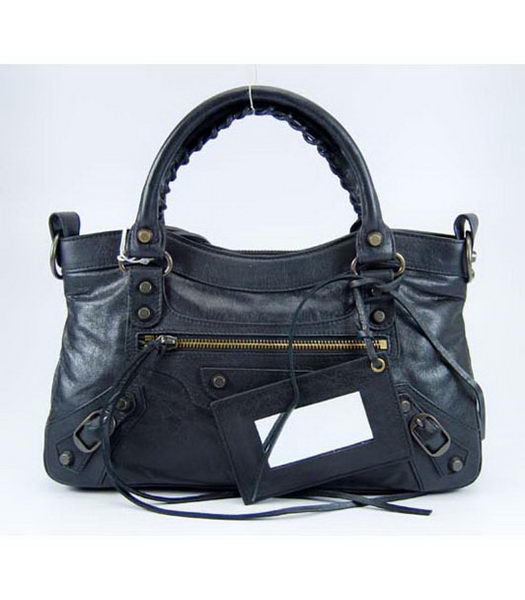 Balenciaga City Small Bag in Black Leather