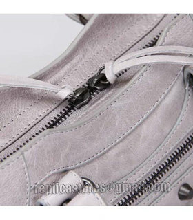 Balenciaga Classic Mini City Tote in Light Grey Imported Leather Small Nails-8