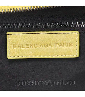 Balenciaga Classic Mini City Tote in Mustard Yellow Imported Leather Small Nails-8