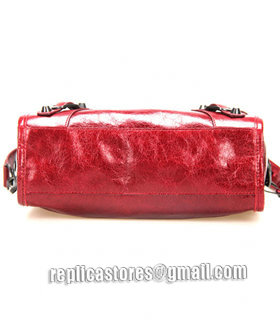 Balenciaga Classic Mini City Tote in Wine Red Imported Leather Small Nails-4