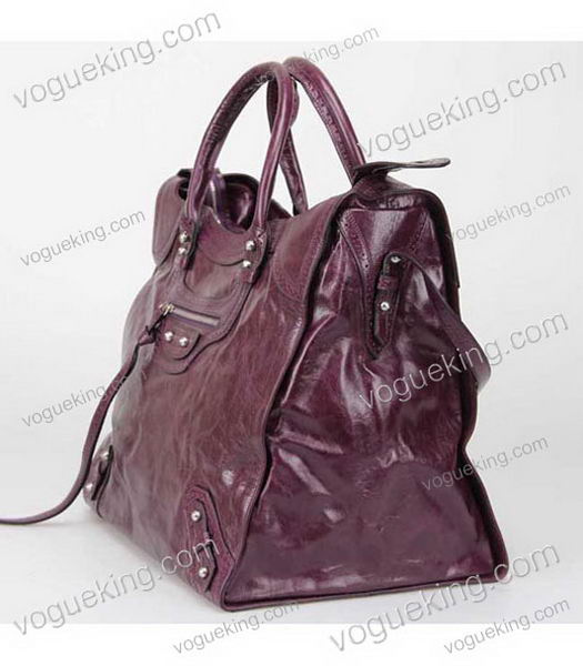 Balenciaga Classic Velo Tote Handbag Dark Purple-1