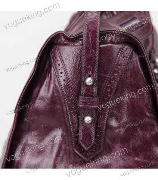 Balenciaga Classic Velo Tote Handbag Dark Purple-4