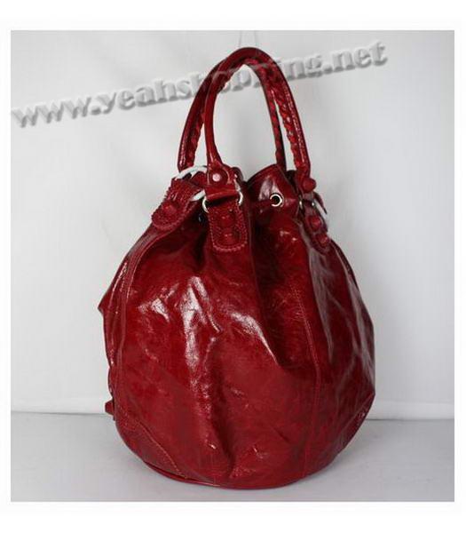 Balenciaga Covered Giant Pompon Tote Bag Jujube Red-1