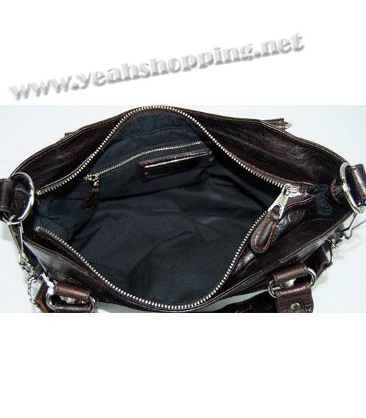 Balenciaga Dark Coffee Leather Handbag-5