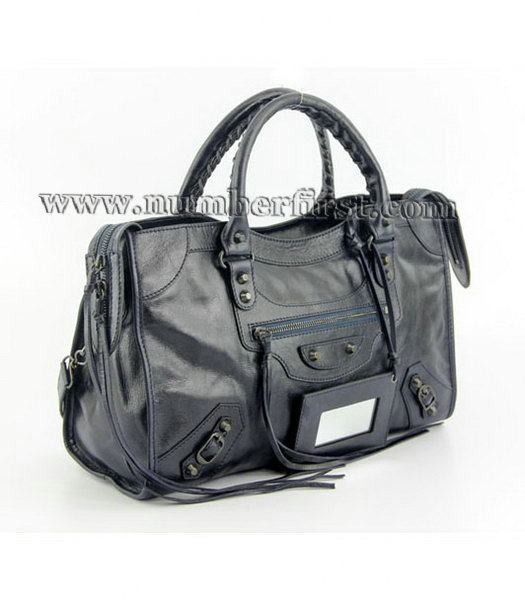 Balenciaga Dark Sapphire Blue Leather Bag -1