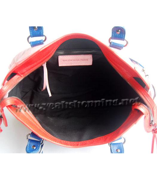 Balenciaga Giant City Bag Pink with Red/Blue/Yellow-5